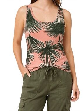 A New Day Tropical Palm Tank XXL Coral Green Soft Stretch Sleeveless